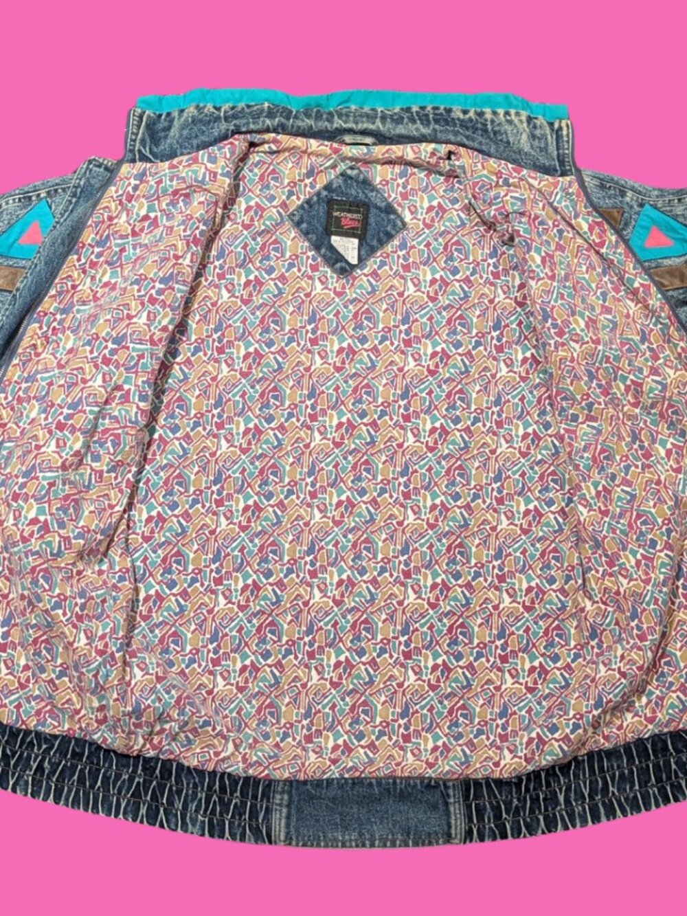 Vintage 80s Acid Wash Weathered Blues Jean Jacket for Women Size L - Picture 6 of 9